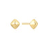 Gold Pyramid Glam Stud Earrings